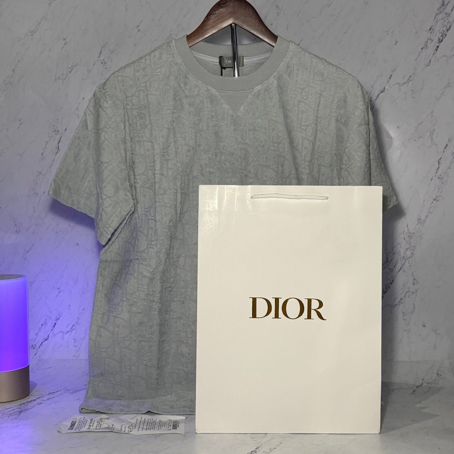 DIOR OBLIQUE T-SHIRT (GREY SIZE S-XL)