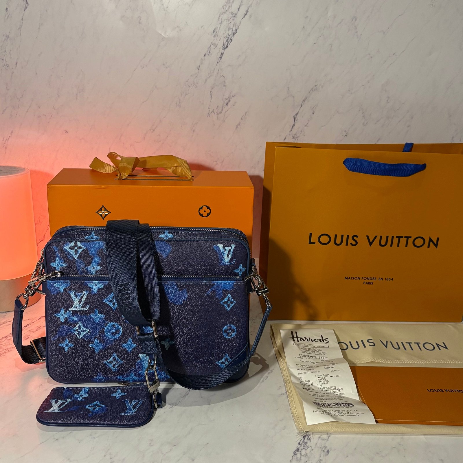 LV TRIO BAG WATERCOLOR