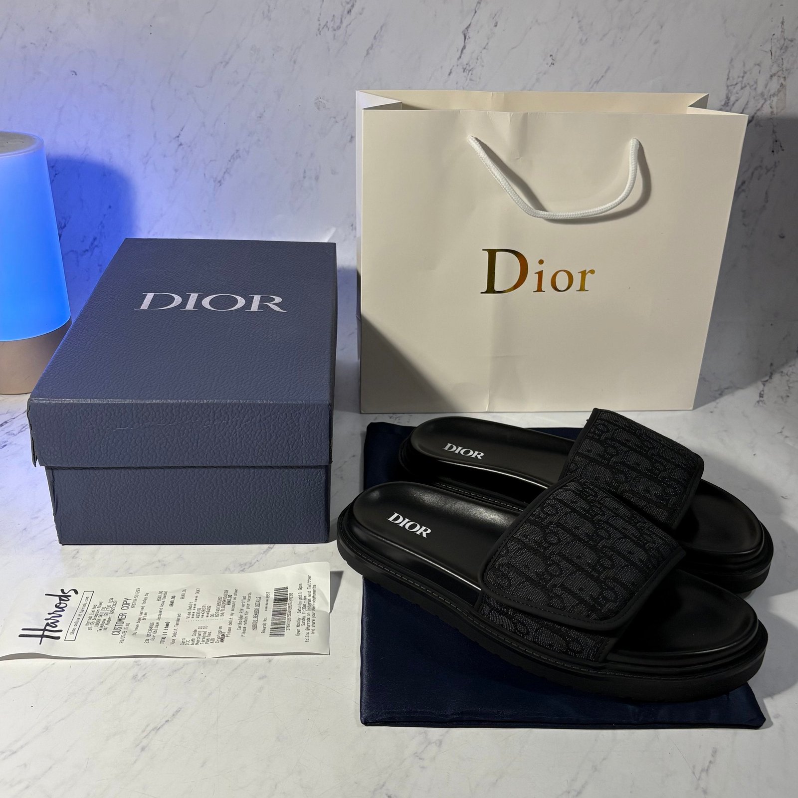 DIOR AQUA SLIDERS (SIZE 8-11 UK) - Image 7