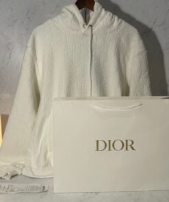 DIOR HOODIE WHITE OBLIQUE (SIZE S-XL)
