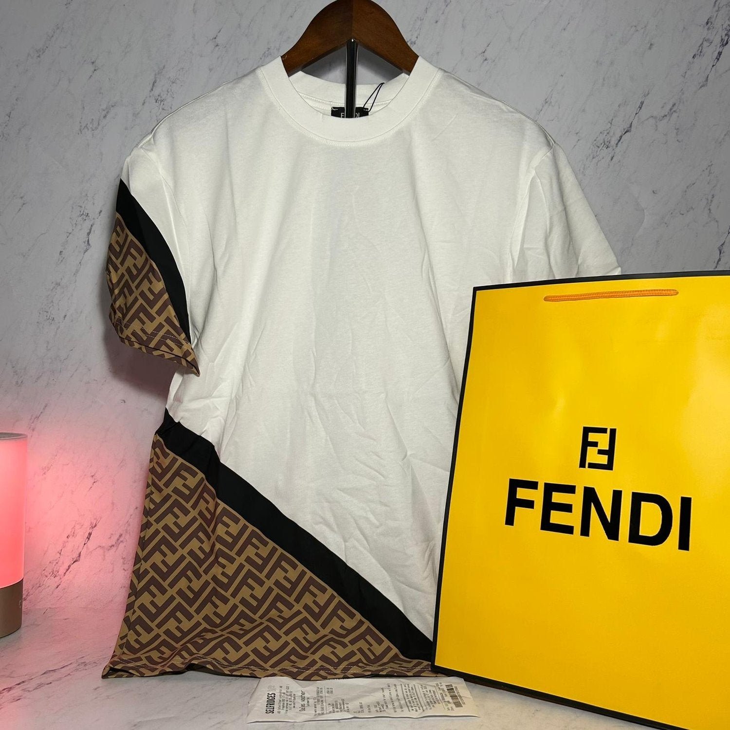 FENDI DIAGONAL T-SHIRT (SIZE S-XL)