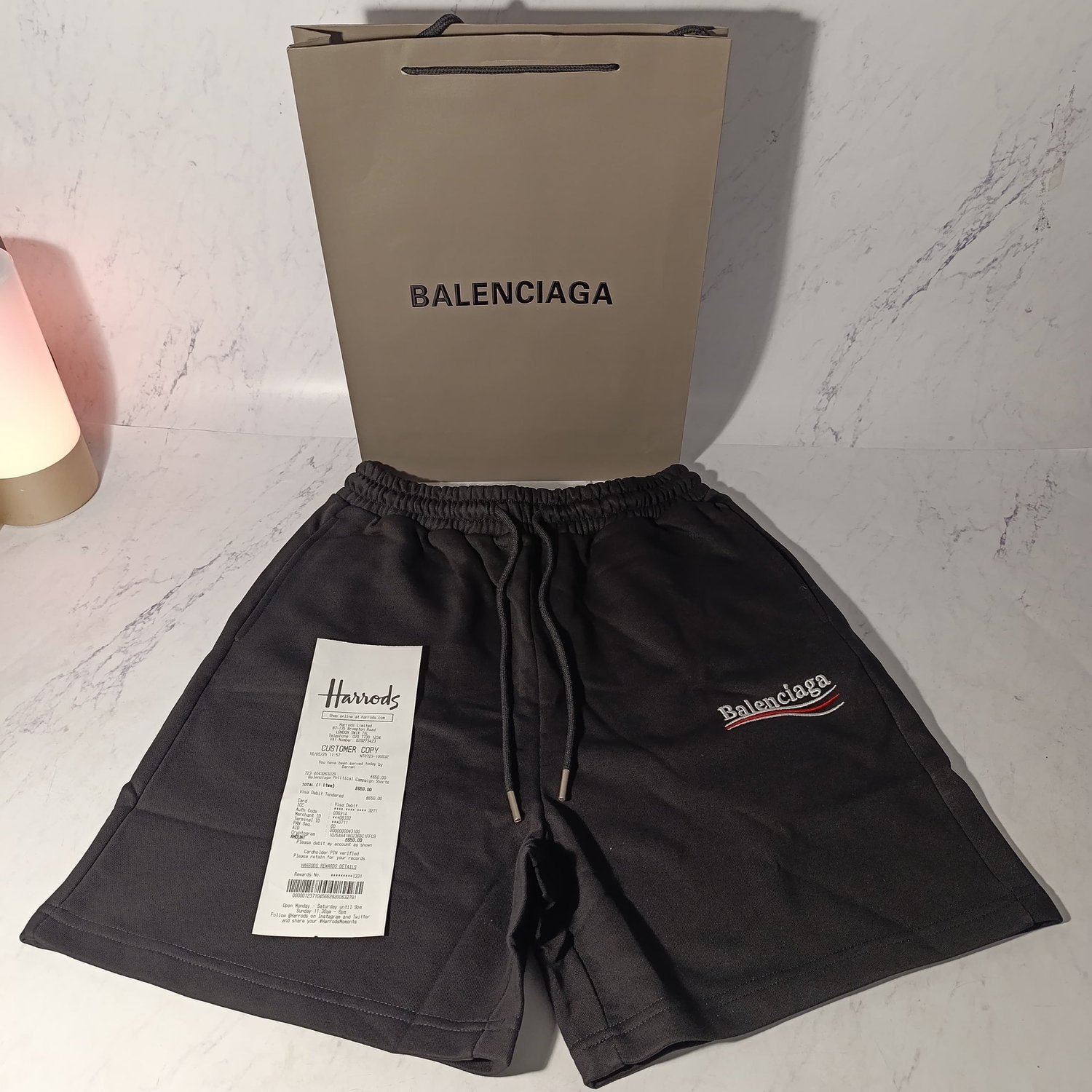BALENCIAGA POLITICAL CAMPAIGN SHORTS (SIZE M-XL)