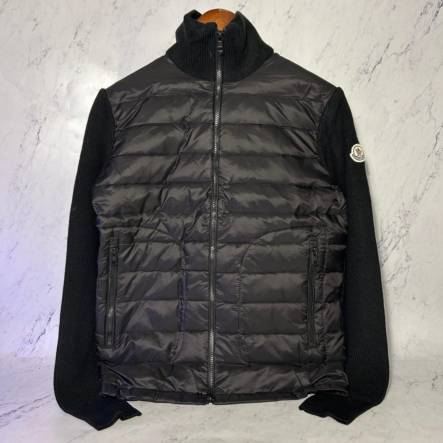MONCLER QUILTED WOOL BLEND CARDIGAN (SIZE M-XL) - Image 6
