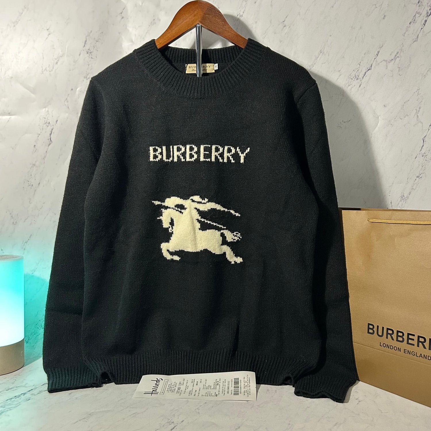 BURBERRY EKD WOOL CASHMERE SWEATER (SIZE S-XL)