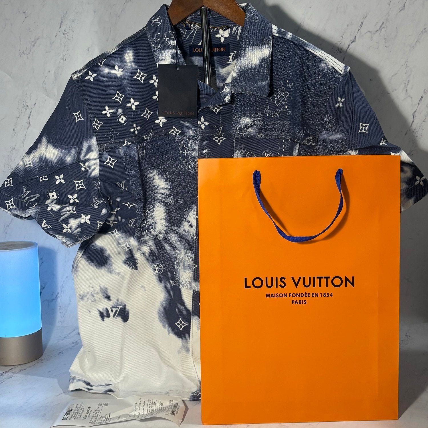 LV DENIM BANDANA SHIRT (SIZE S-XL)