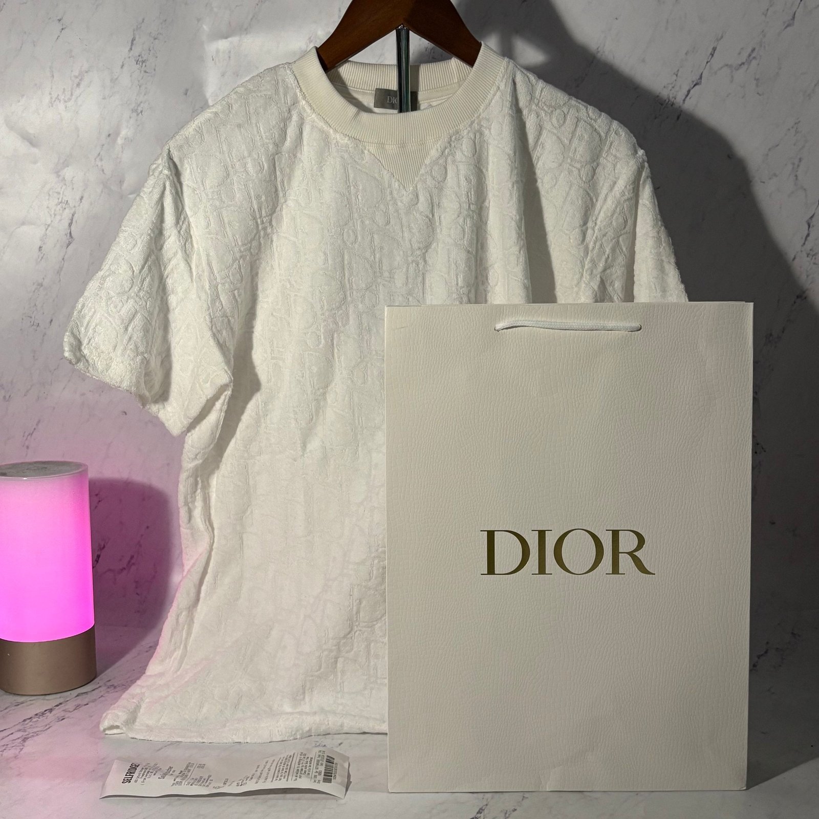 DIOR OBLIQUE T-SHIRT (WHITE SIZE S-XL) - Image 5