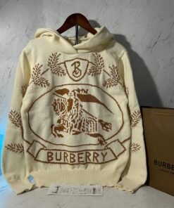 BURBERRY INTARSIA WOOL HOODIE (SIZE S-XL)