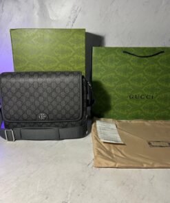 GUCCI MONOGRAM PATTERN MESSENGER BAG