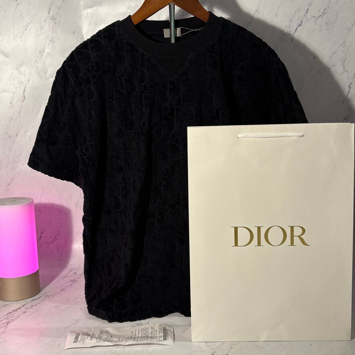 DIOR OBLIQUE T-SHIRT (BLACK SIZE S-XL)