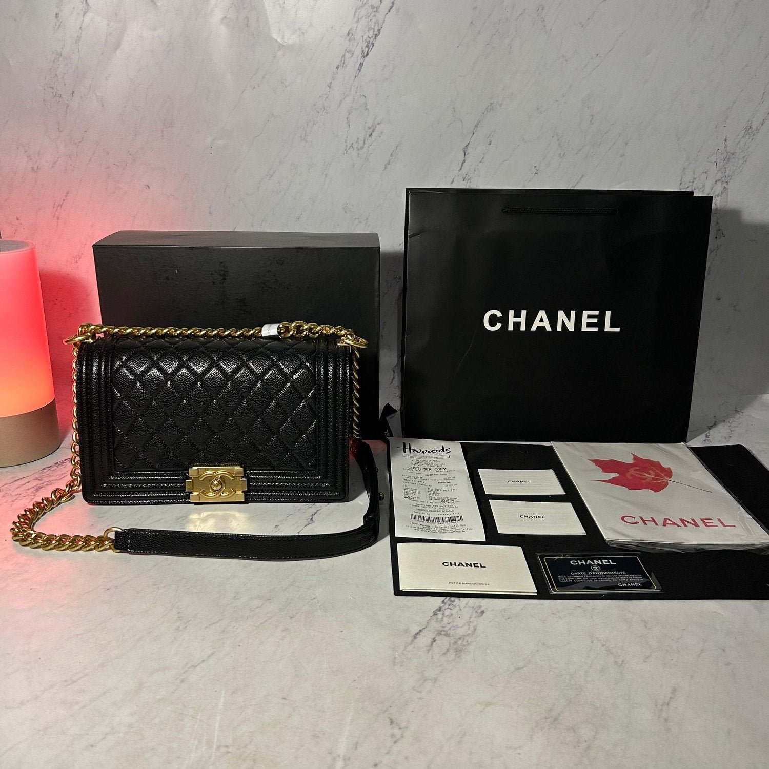 CHANEL LARGE BOY HANDBAG (2 COLOURS)