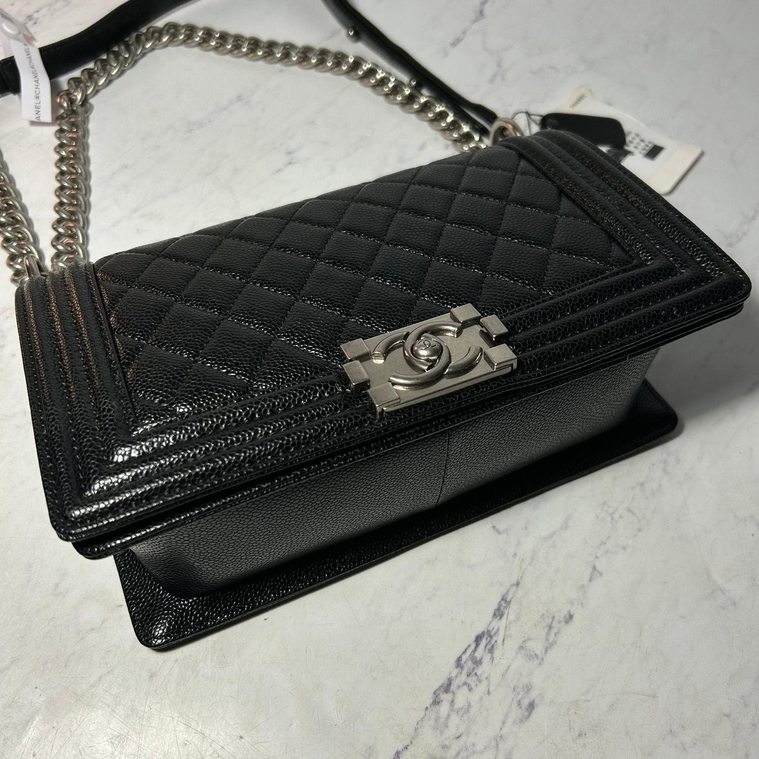 CHANEL LARGE BOY HANDBAG (2 COLOURS) - Image 12