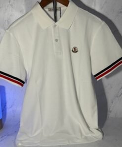 Alternative view of MONCLER STRIPED TRIM POLO SHIRT (SIZE S-XL)