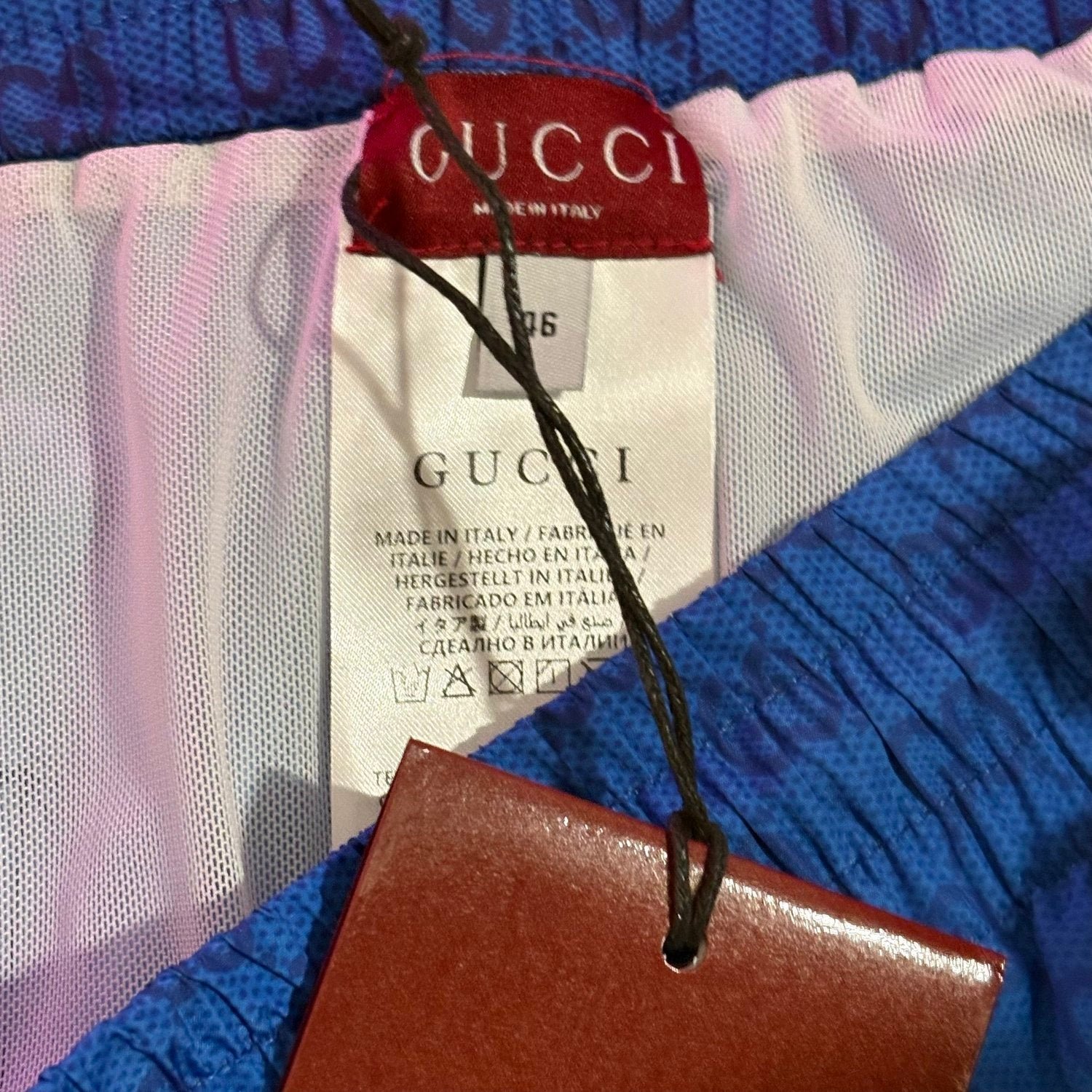 GUCCI GRADIENT BLUE SWIM SHORTS (SIZE S-XL) - Image 4